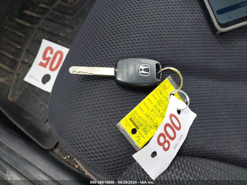 2012 Honda Fit Sport VIN: JHMGE8H52CC008763 Lot: 39515658