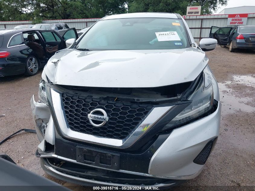 2020 Nissan Murano S Fwd VIN: 5N1AZ2AJ4LN121100 Lot: 39515716