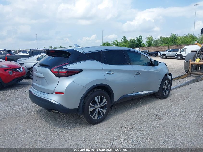 2020 Nissan Murano S Fwd VIN: 5N1AZ2AJ4LN121100 Lot: 39515716