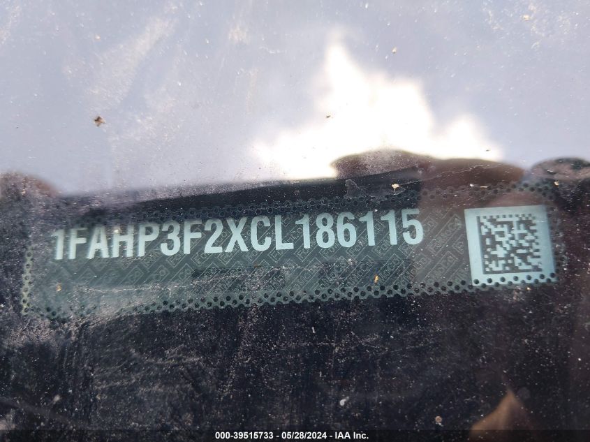 2012 Ford Focus Se VIN: 1FAHP3F2XCL186115 Lot: 39515733