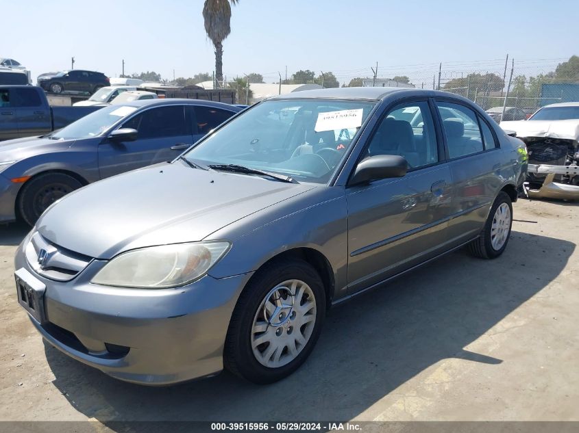 2004 Honda Civic Lx VIN: 2HGES16504H627051 Lot: 39515956