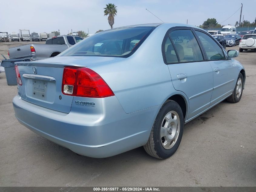 2003 Honda Civic Hybrid VIN: JHMES96603S023706 Lot: 39515977