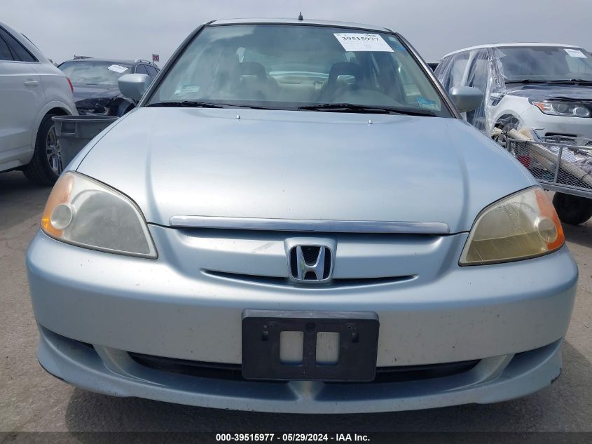 2003 Honda Civic Hybrid VIN: JHMES96603S023706 Lot: 39515977