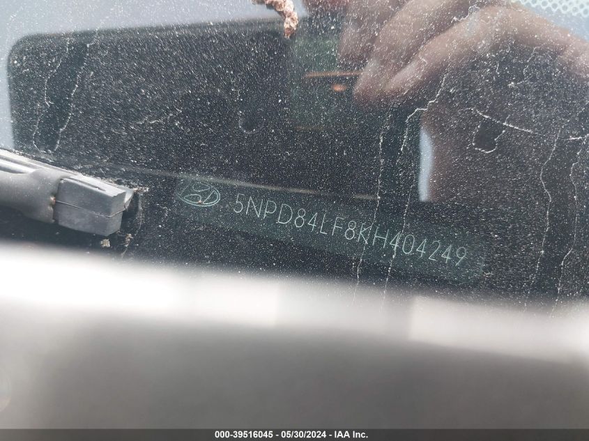 2019 Hyundai Elantra Sel VIN: 5NPD84LF8KH404249 Lot: 39516045