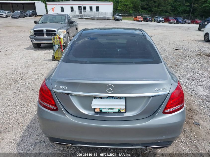 2015 Mercedes-Benz C 300 4Matic/Luxury 4Matic/Sport 4Matic VIN: 55SWF4KB1FU076494 Lot: 39516189