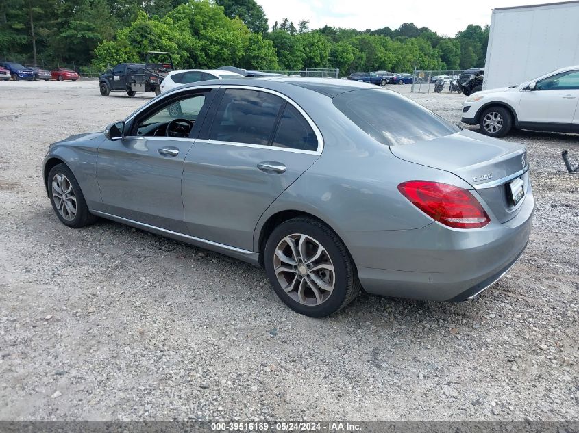 2015 Mercedes-Benz C 300 4Matic/Luxury 4Matic/Sport 4Matic VIN: 55SWF4KB1FU076494 Lot: 39516189