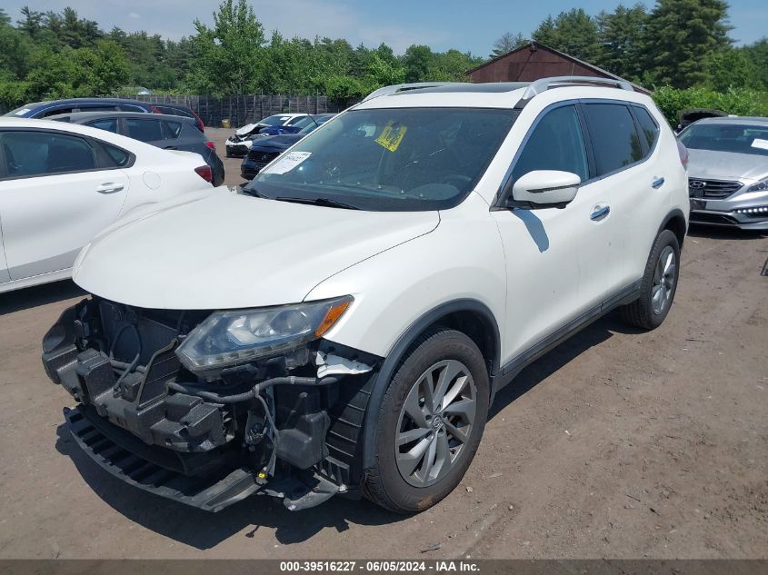 2016 Nissan Rogue Sl VIN: 5N1AT2MV3GC742362 Lot: 39516227