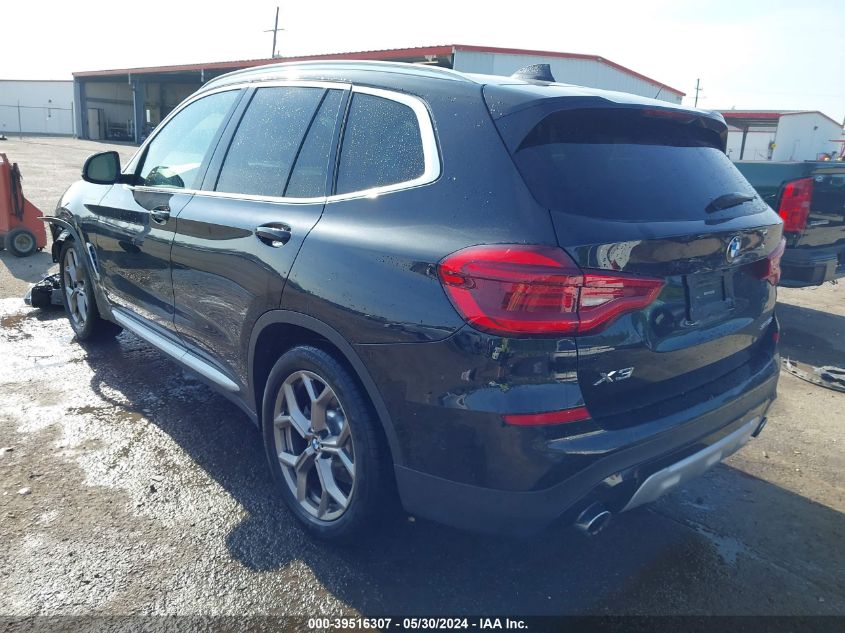 2021 BMW X3 Sdrive30I VIN: 5UXTY3C07M9G88052 Lot: 39516307