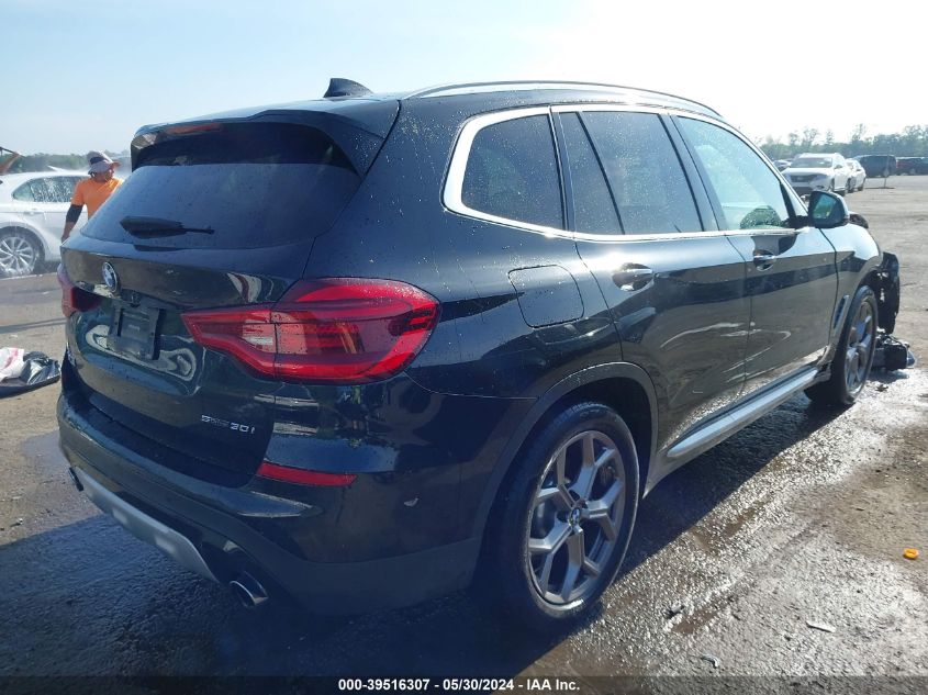 2021 BMW X3 Sdrive30I VIN: 5UXTY3C07M9G88052 Lot: 39516307