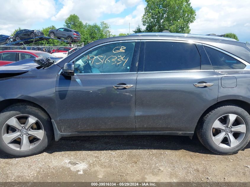 2014 Acura Mdx VIN: 5FRYD4H28EB006320 Lot: 39516334