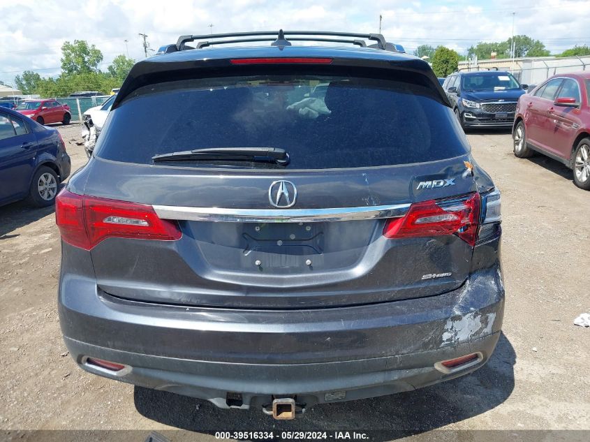 2014 Acura Mdx VIN: 5FRYD4H28EB006320 Lot: 39516334