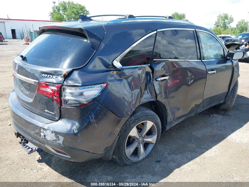 2014 Acura Mdx VIN: 5FRYD4H28EB006320 Lot: 39516334