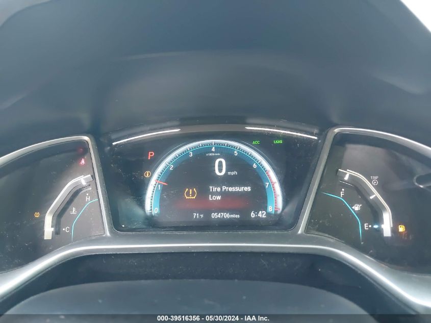 2019 Honda Civic Touring VIN: 2HGFC3B91KH356116 Lot: 39516356