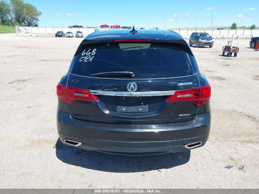 2016 Acura Mdx Technology Acurawatch Plus Packages/Technology Package VIN: 5FRYD4H42GB034165 Lot: 39516381