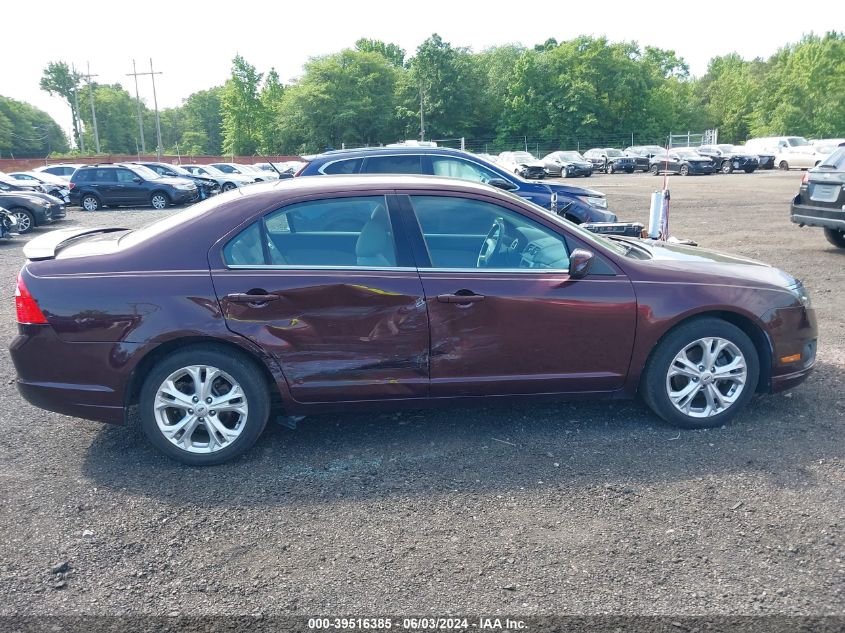 2012 Ford Fusion Se VIN: 3FAHP0HA3CR298114 Lot: 39516385