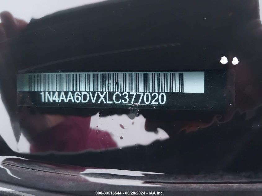 2020 NISSAN MAXIMA SL - 1N4AA6DVXLC377020