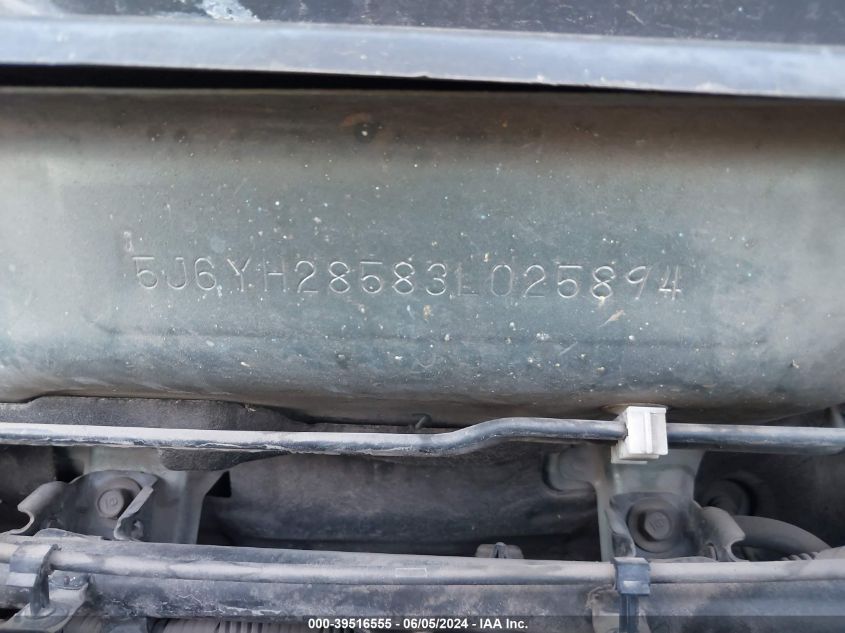 2003 Honda Element Ex VIN: 5J6YH28583L025894 Lot: 39516555