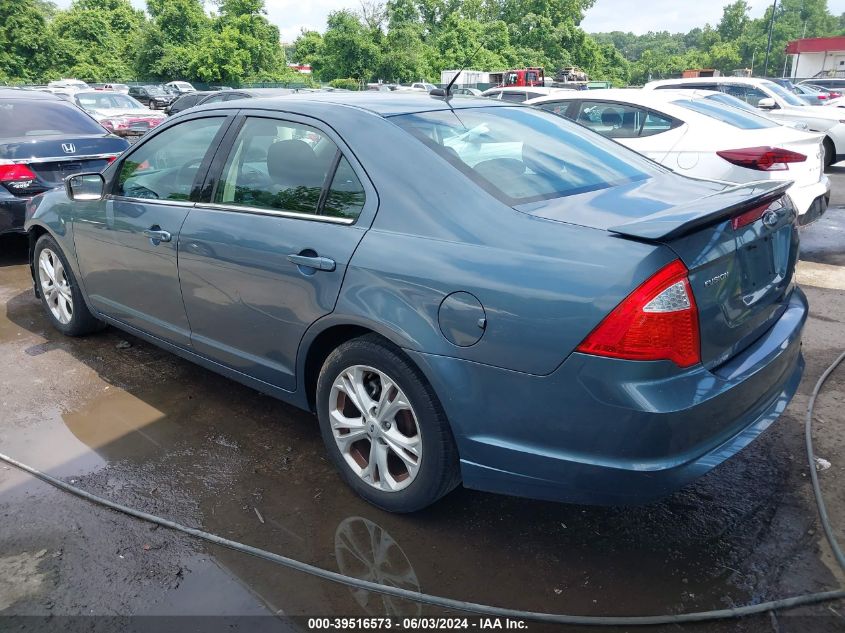 2012 Ford Fusion Se VIN: 3FAHP0HA6CR183958 Lot: 39516573