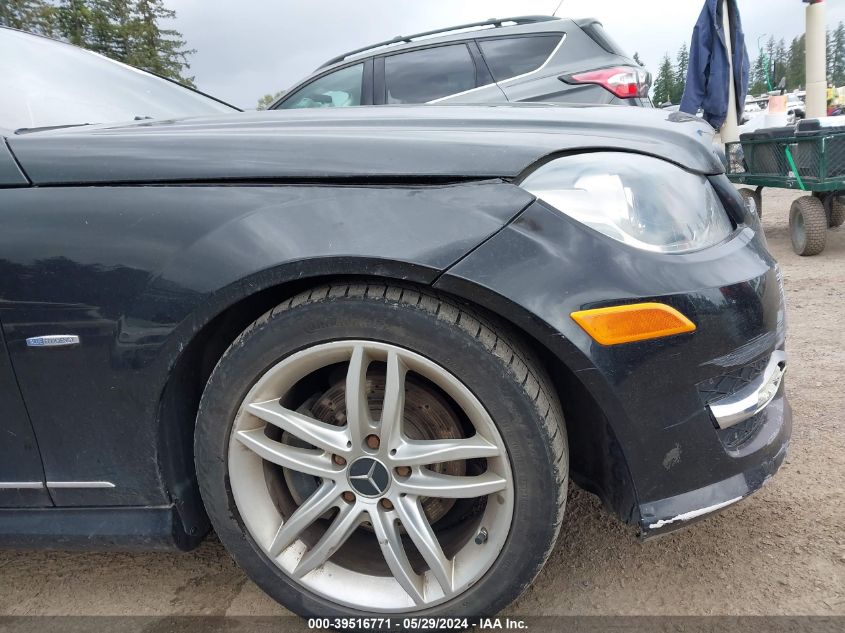 2012 Mercedes-Benz C 250 Luxury/Sport VIN: WDDGF4HB3CR213346 Lot: 39516771