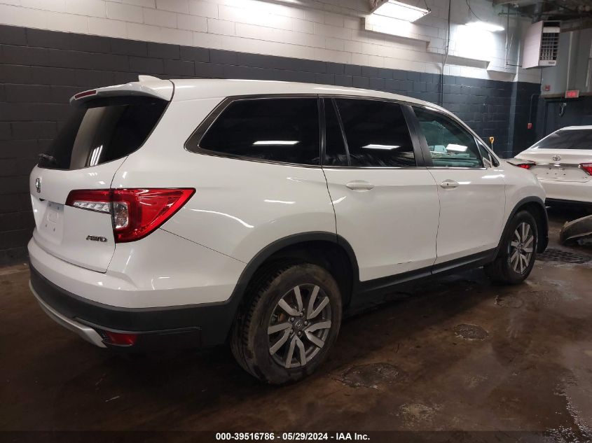 2021 Honda Pilot Awd Ex-L VIN: 5FNYF6H59MB032599 Lot: 39516786