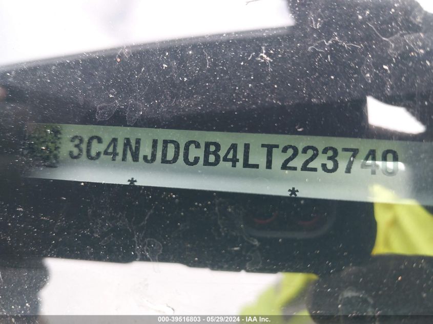 2020 Jeep Compass Limited 4X4 VIN: 3C4NJDCB4LT223740 Lot: 39516803