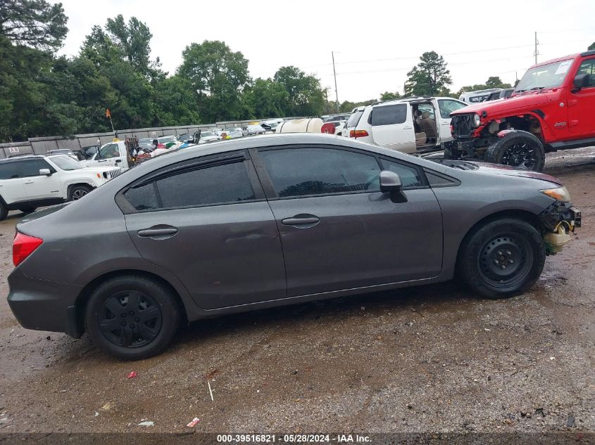 2012 Honda Civic Lx VIN: 2HGFB2F57CH332926 Lot: 39516821