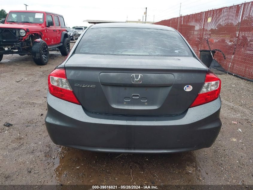 2012 Honda Civic Lx VIN: 2HGFB2F57CH332926 Lot: 39516821