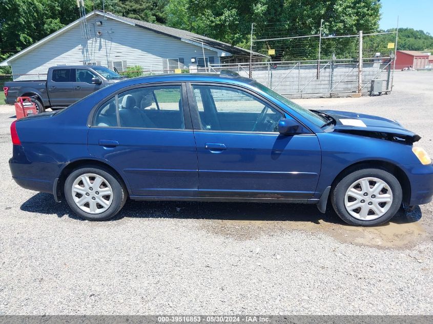 2003 Honda Civic Ex VIN: 1HGES267X3L036282 Lot: 39516853