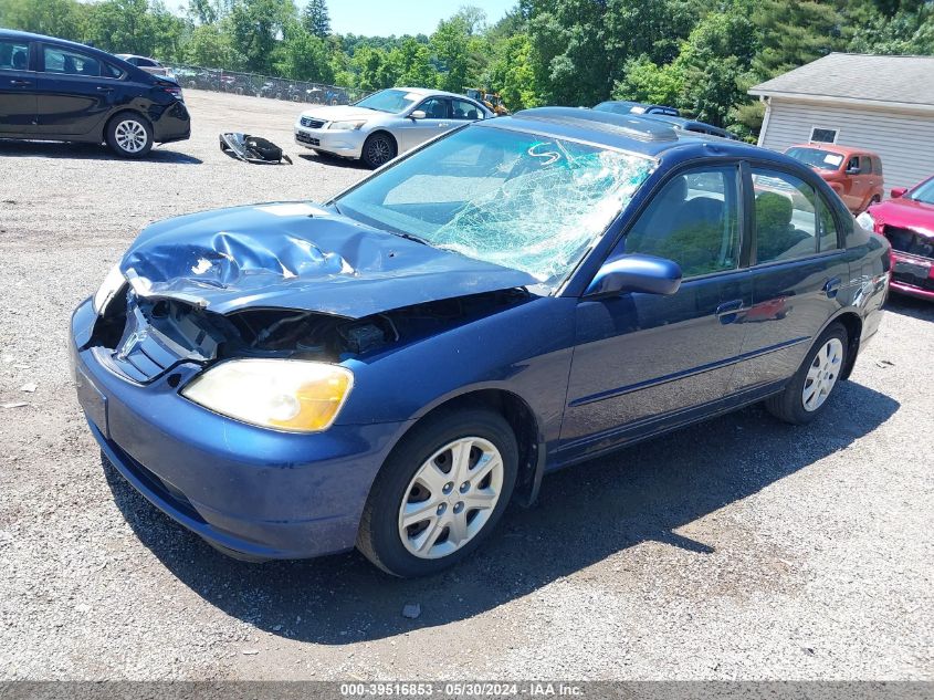 2003 Honda Civic Ex VIN: 1HGES267X3L036282 Lot: 39516853