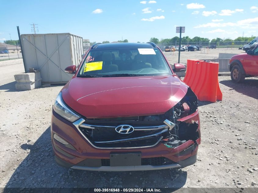 2018 Hyundai Tucson Limited VIN: KM8J3CA22JU825072 Lot: 39516948