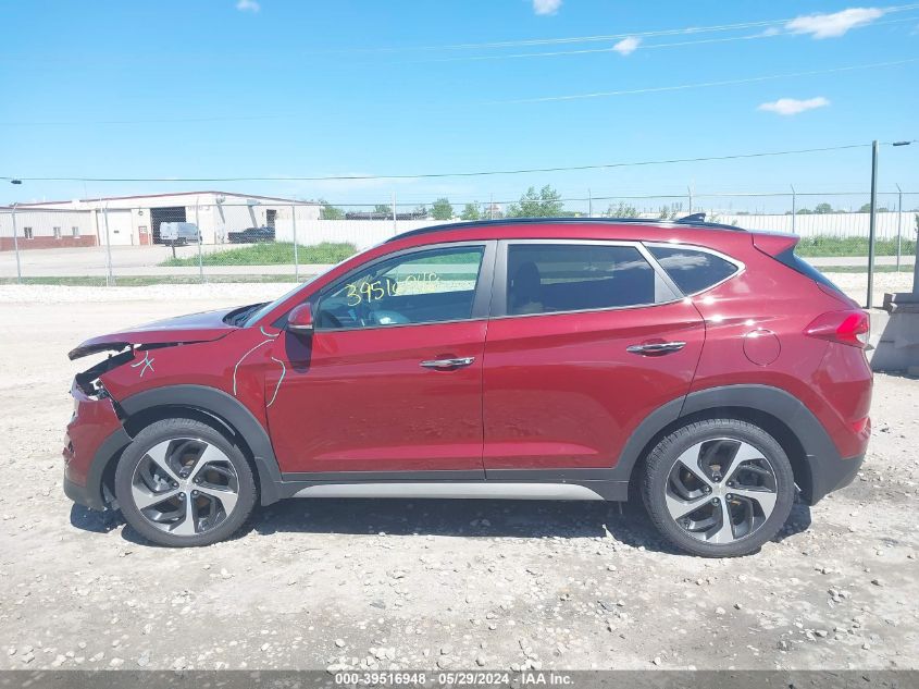 2018 Hyundai Tucson Limited VIN: KM8J3CA22JU825072 Lot: 39516948