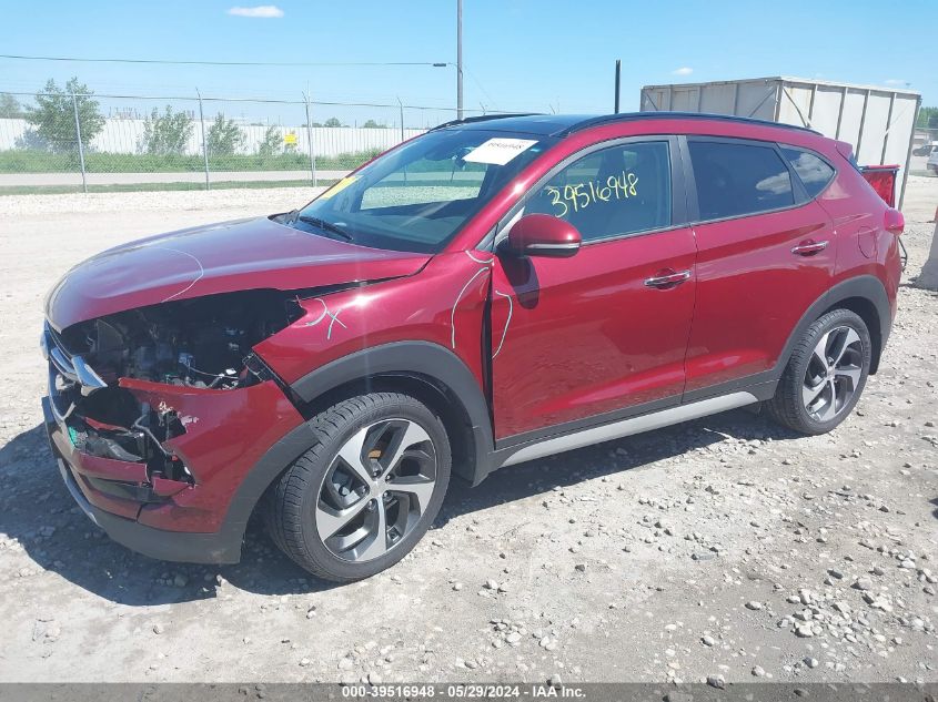 2018 Hyundai Tucson Limited VIN: KM8J3CA22JU825072 Lot: 39516948