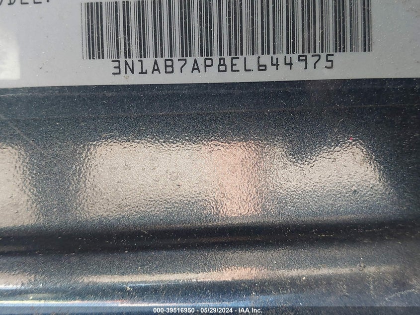 2014 Nissan Sentra Fe+ S/Fe+ Sv/S/Sl/Sr/Sv VIN: 3N1AB7AP8EL644975 Lot: 39516950