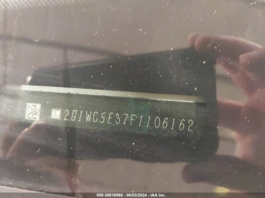2015 Chevrolet Impala Limited Ltz VIN: 2G1WC5E37F1106162 Lot: 39516968