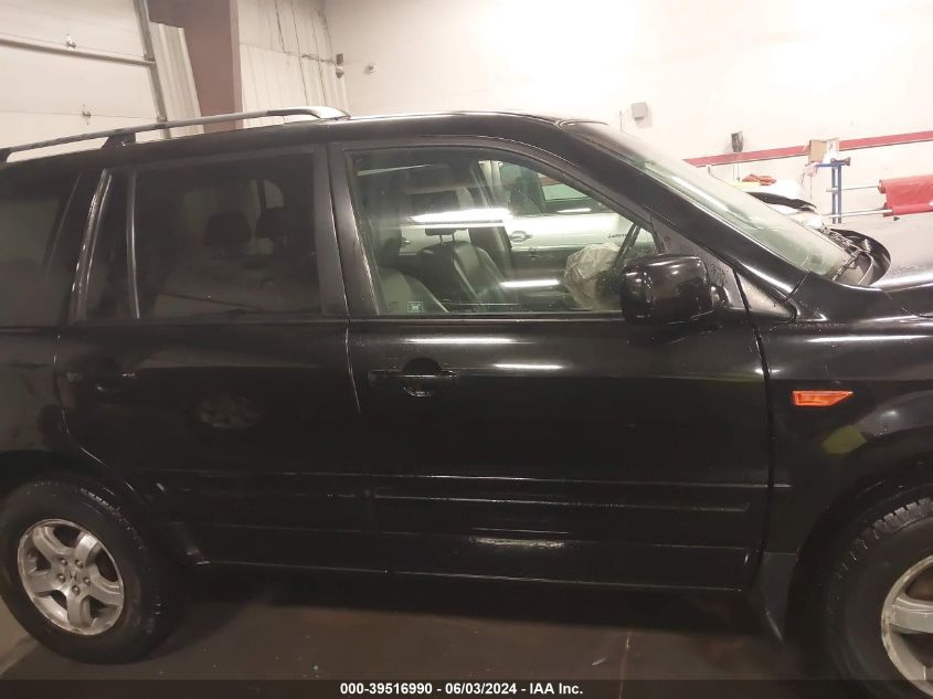 2007 Honda Pilot Ex-L VIN: 2HKYF18567H507912 Lot: 39516990