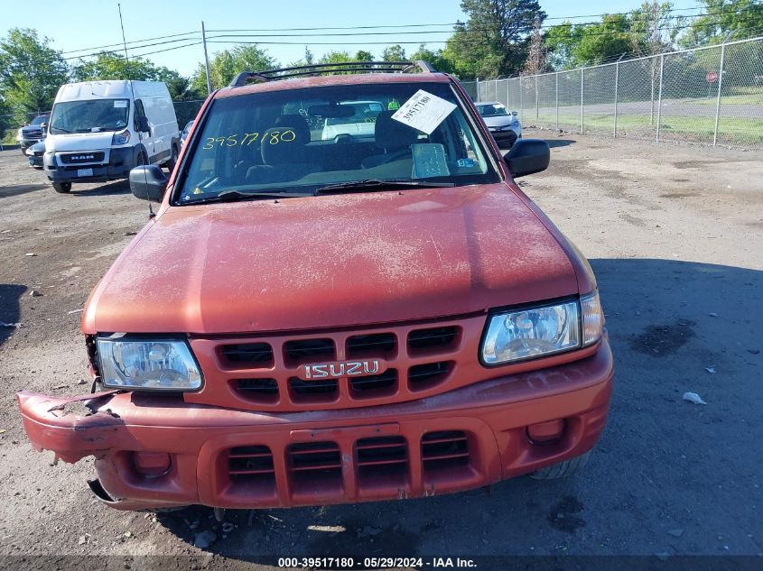 2001 Isuzu Rodeo Ls 3.2L/Ls 3.2L V6/Lse 3.2L V6/S/S 3.2L V6 VIN: 4S2DM58W914342170 Lot: 39517180