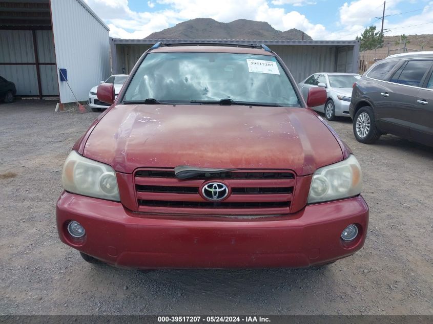 2005 Toyota Highlander Limited V6 VIN: JTEEP21A650085188 Lot: 39517207