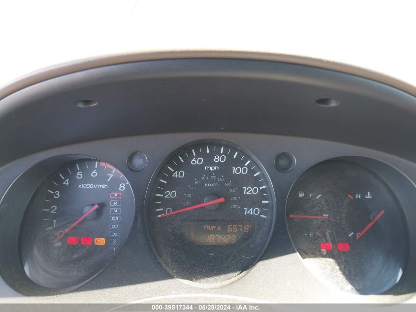 2001 Acura Mdx VIN: 2HNYD18221H543103 Lot: 39517344