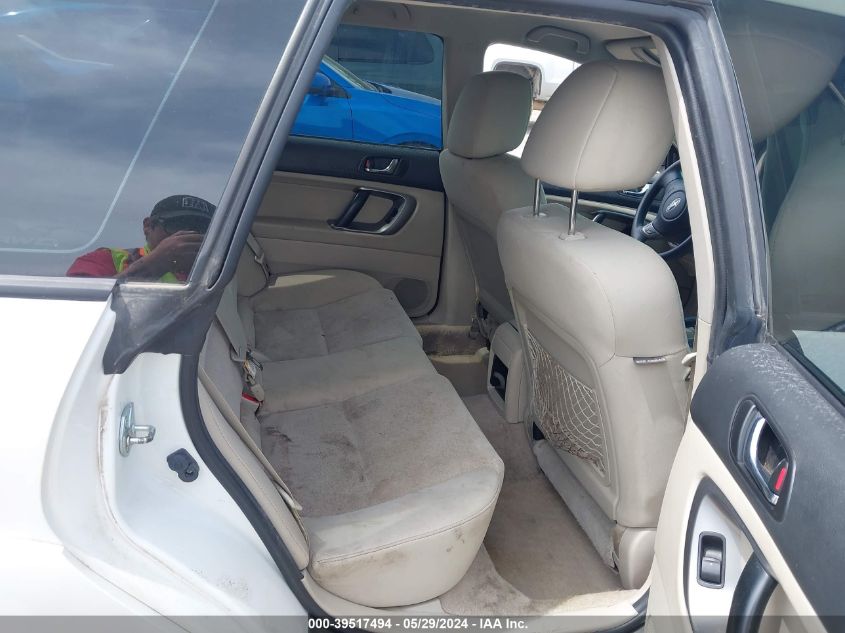 2008 Subaru Outback 2.5I/2.5I L.l. Bean Edition VIN: 4S4BP61C087366264 Lot: 39517494