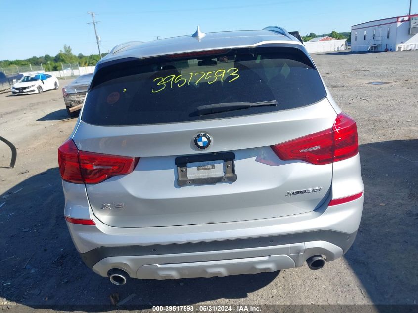 2019 BMW X3 xDrive30I VIN: 5UXTR9C54KLE21530 Lot: 39517593