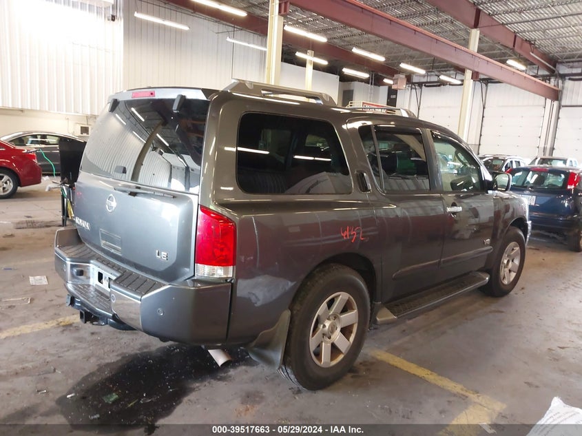 2005 Nissan Armada Le VIN: 5N1AA08B95N707384 Lot: 39517663