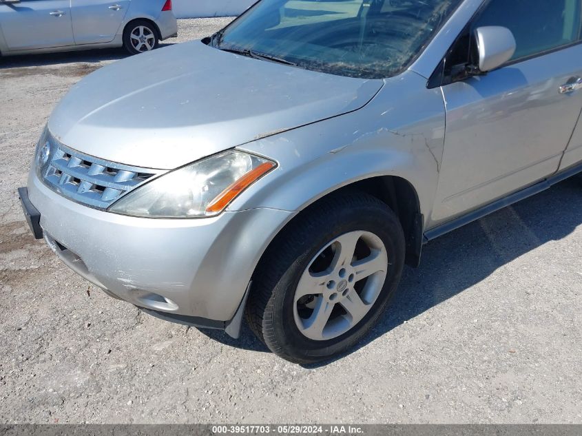 2004 Nissan Murano Sl VIN: JN8AZ08W74W329658 Lot: 39517703