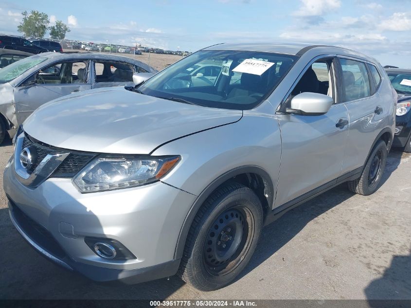 2016 Nissan Rogue S/Sl/Sv VIN: 5N1AT2MV0GC736664 Lot: 39517775