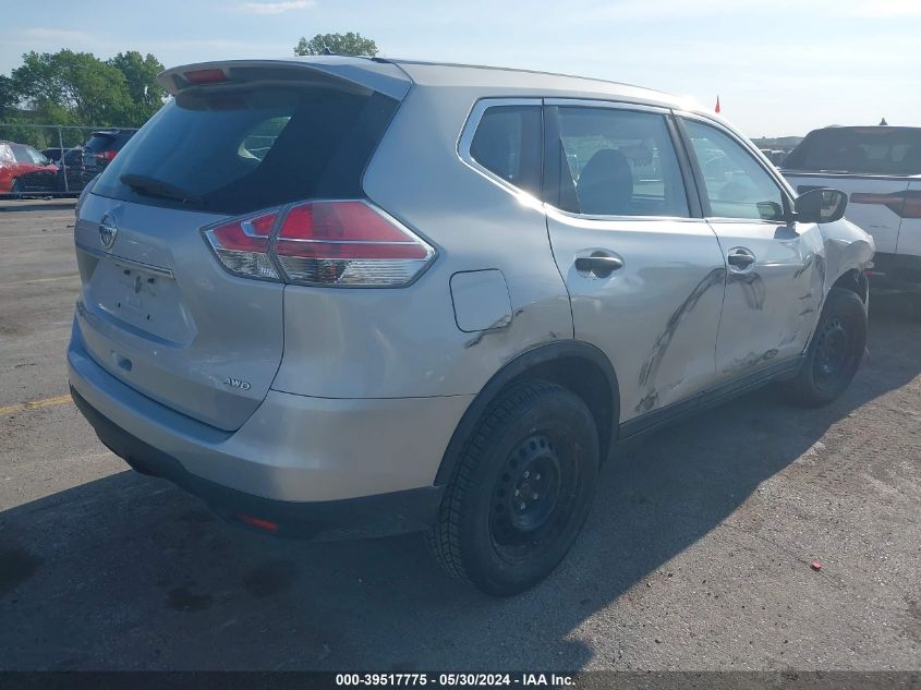 2016 Nissan Rogue S/Sl/Sv VIN: 5N1AT2MV0GC736664 Lot: 39517775