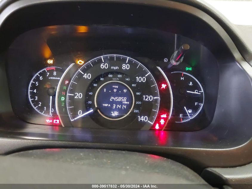 2013 Honda Cr-V Ex-L VIN: 5J6RM4H75DL001986 Lot: 39517832