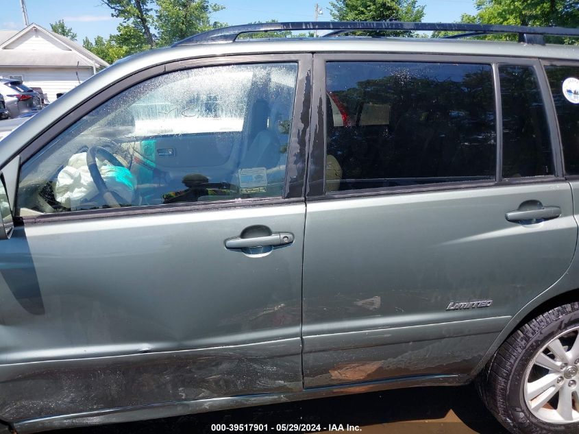 2007 Toyota Highlander Hybrid Limited V6 VIN: JTEHW21A270038632 Lot: 39517901