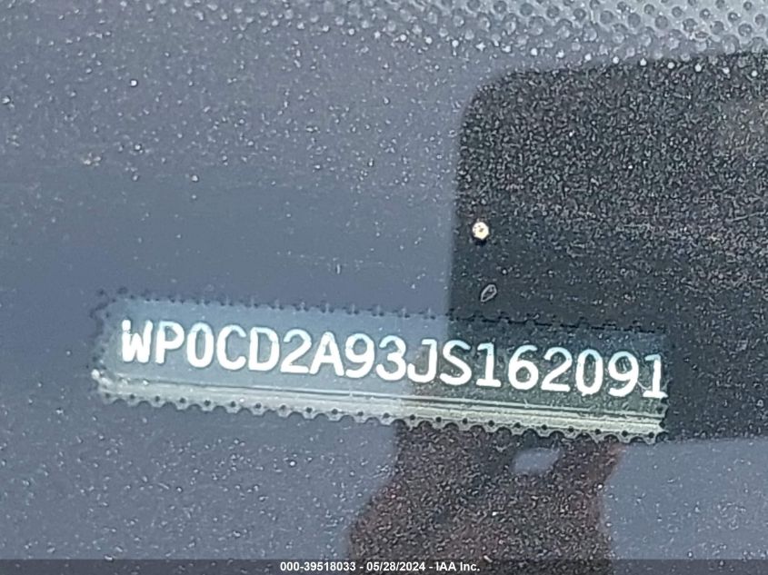 2018 Porsche 911 - WP0CD2A93JS162091