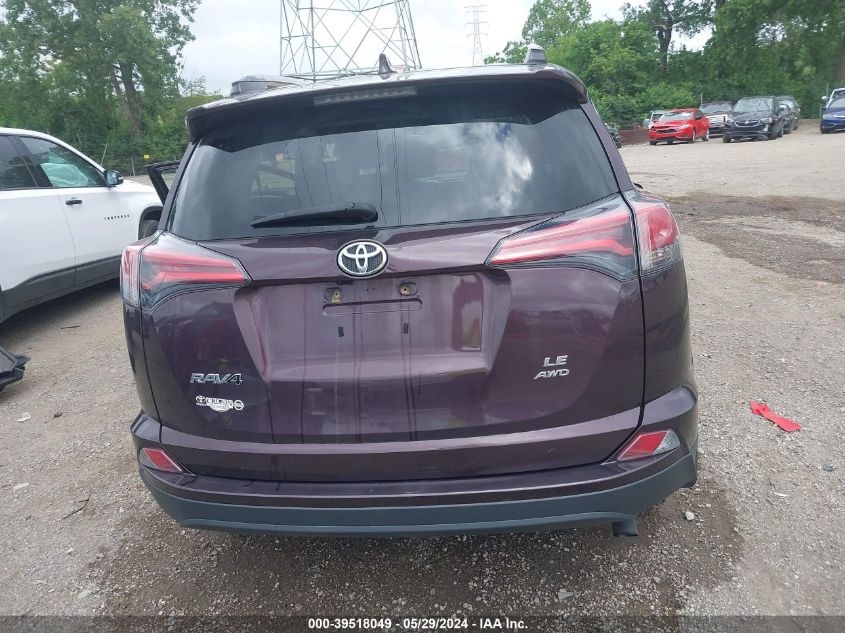 2018 Toyota Rav4 Le VIN: 2T3BFREV7JW743378 Lot: 39518049