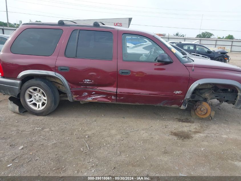 2002 Dodge Durango Sport VIN: 1B4HR38N42F206249 Lot: 39518061