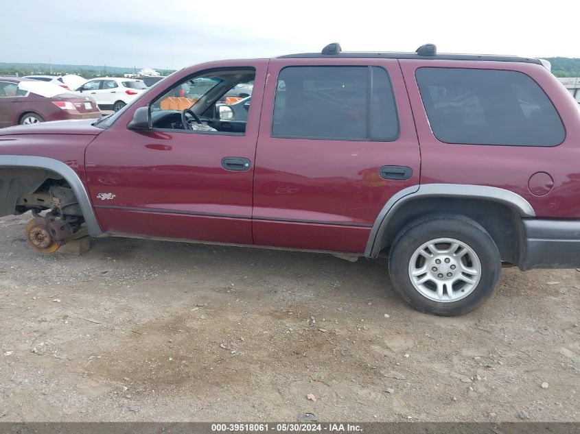 2002 Dodge Durango Sport VIN: 1B4HR38N42F206249 Lot: 39518061